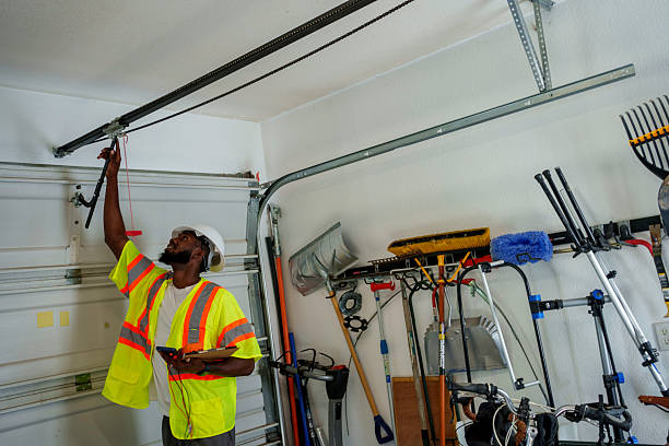 Professional Garage Door Panel Replacement technician working in Greensboro, NC
